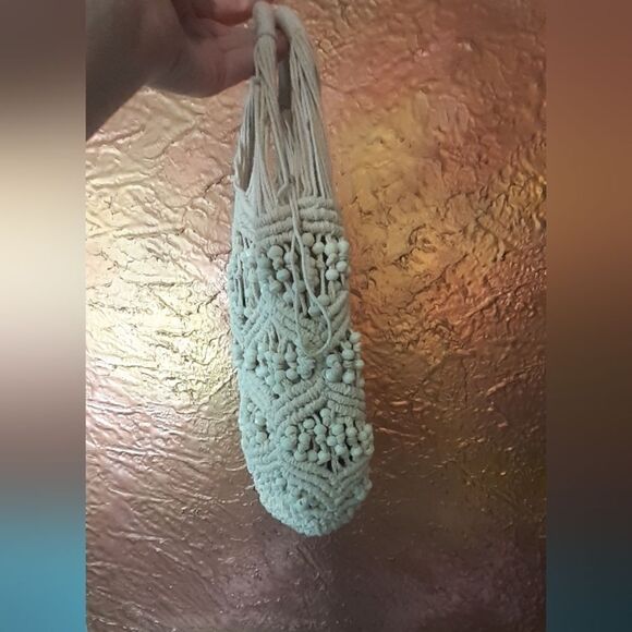 Zara Woven Macrame Bucket Bag - Picture 5 of 14